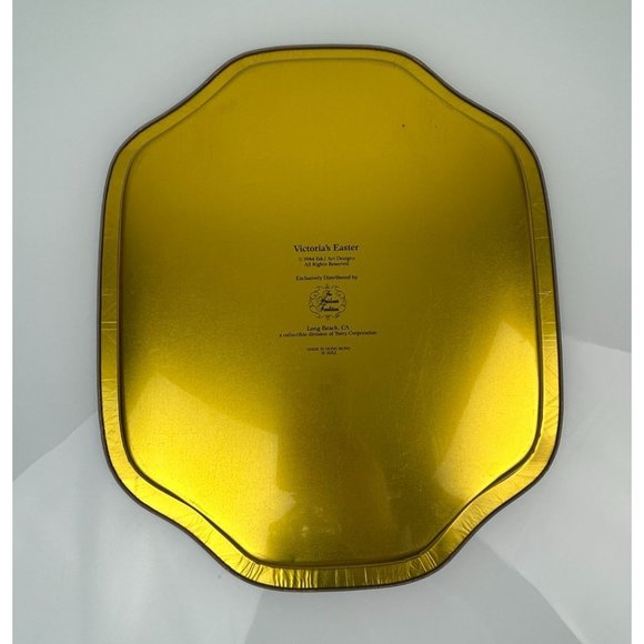 Vintage 1984 The Heirloom Tradition Victoria's Easter Tin Tray Jan Hagara - Picture 9 of 11